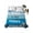 Blue, variant on Blue Ombre Coastal California King Size Flat Sheet, Wrinkleproof & Fadeproof Cooling Flat Bed Sheet Only, Nautical Starfish Shell Summer Beach Breathable Soft Bedding Top Sheets 108 x 98 Inches