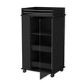 thumbnail image 5 of Black Rolling Bar Cart With Wine Storage, 5 of 6