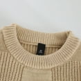 thumbnail image 5 of Wdgfv Men's Crewneck Pullover Sweater Waffle Textured Knitted Sweaters Casual Loose Fit Sweaters with Ribbing Edge, 5 of 8