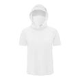 thumbnail image 6 of ZVNAΖH Men's Sun Protection Hooded T-Shirt, Short Sleeve Athletic Top with Face Mask for Workout & Outdoor, S-3XL, 6 of 7