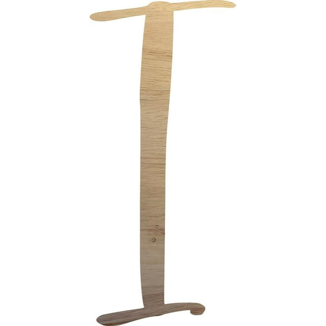 Unpainted Wood Letter I Craft, Paintable 8'' Tall Wood Alphabet Letter, DIY Nicholia Script Font