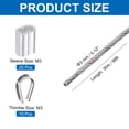 thumbnail image 2 of Uxcell 98FT Stainless Steel Cable Kit, 1/8" Silver 7x7 Strand Wire Rope with Loop Sleeves for Outdoor Deck Fence Wire, 2 of 7