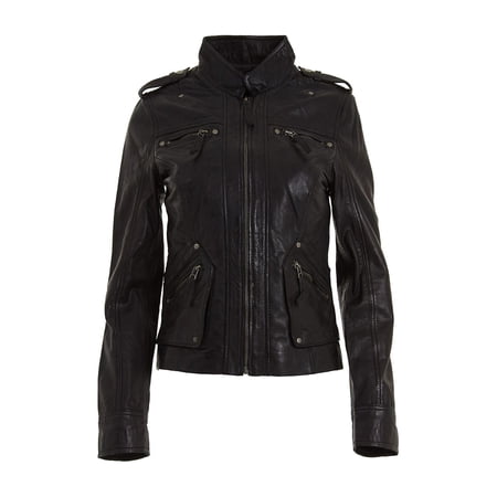 Isabella - Rock Jacket voor Dames - Zwart - Hoogwaardig Kunstleer met Ritssluiting main image 0