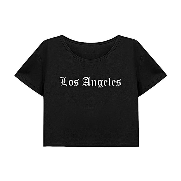 Camiseta corta informal para mujer, recuerdo de verano, cuello redondo, para mochilero, regalo para mujer L
