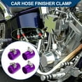 thumbnail image 2 of Unique Bargains AN16 Hose Finisher Clamp/ Rubber Hoses End Finisher for Oil Fuel Tube/Durable Aluminum Alloy/4 Pcs Purple, 2 of 6