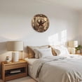 thumbnail image 6 of Silent Wall Clocks Battery Operated, Rustic Farmhouse Round Decorative Wall Clock for Living Room Bedroom Kitchen Bathroom Classroom Decor, 12 Inch Wood Texture Barn Star Brown, 6 of 8