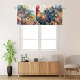 thumbnail image 2 of Rooster Valance Curtain for Kitchen Western Farm Watercolor Sunflower and Chicken Rod Pocket Valances for Bedroom Living Room Dining Room 54 by 18 in, 1 Panel, 2 of 6