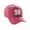 Hot Pink, variant on Daxton Structured Baseball Hat Cap Curved Visor Custom Team Number - Black Hat,White 3