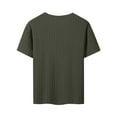 thumbnail image 3 of Men's Casual Cable Texture Solid Color T Shirts Casual Crewneck Slim Fit Short Sleeve T-Shirts, 3 of 3