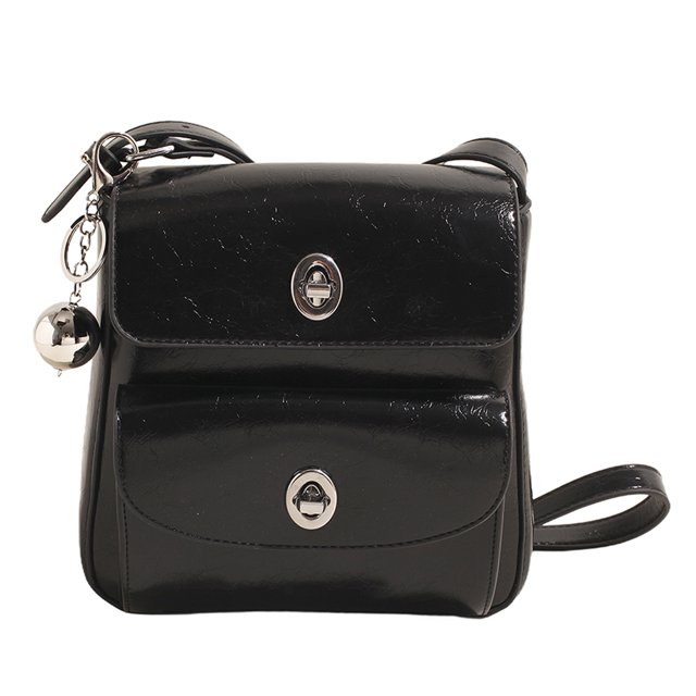Bolso de Mano Bandolera Mujer Ndcxsfigh Cuero Encerado con Aceite Doble Bolsillo Monedero Sólido 7,87 x 7,48 x 2,76 pulgadas