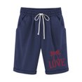 thumbnail image 1 of Pantalones Cortos de Verano para las Mujeres de Cintura Alta Estampado Elástico Cordón de Cintura, Casual Bolsillos Pantalones de Pijama, 1 of 5