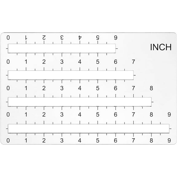 4 Sizes Zipper Pocket Template for 6/7/8/9 inch Acrylic Zipper Overlay Template Zipper Placement Tool Clear Sewing Ruler Zipper Cutout Pouch Templates for Bag Making DIY Crafts