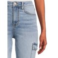 thumbnail image 4 of No Boundaries Juniors Ankle High Rise Cargo Skinny Jean, 4 of 5