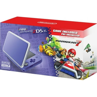 Restored Nintendo 2DS XL Mario Kart 7 Purple + Silver 3DS