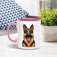 thumbnail image 5 of Patriotic German Shepherd Stained Glass Portrait American Flag 11oz Accent Two-tone Mug Alsatian Dog Lover Gifts Coffee Tea Cup - 01010, 5 of 5