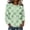 #234-Green, variant on Craaazy Women's St. Patrick's Day Printed Waffle Green Graphic Casual Crewneck Long Sleeve Shirts Gifts