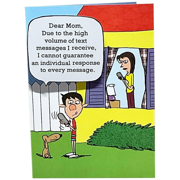 Designer Greetings Dear Mom: High Volume of Text Messages Guarantee Funny / Humorous 3D Spring Activated Pop Out Mother's Day Card from Son