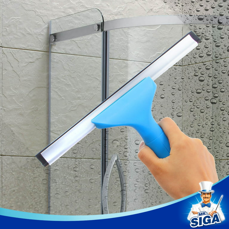 MR.SIGA Professional Window Cleaning, Squeegee & Microfiber Window Scrubber,  10