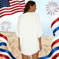 thumbnail image 6 of JULMCOMO 4th of July Lightweight Cardigans for Women Stars Stripes Half Sleeve Patriotic Kimono Cover Ups Summer Tops Vermilion XL, 6 of 6