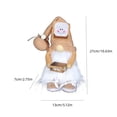 thumbnail image 3 of BKER Poupée Vache Sans Visage Ornement Poupée Créative Gnome Debout Cloche de Fête Jouet Poupée, 3 of 4