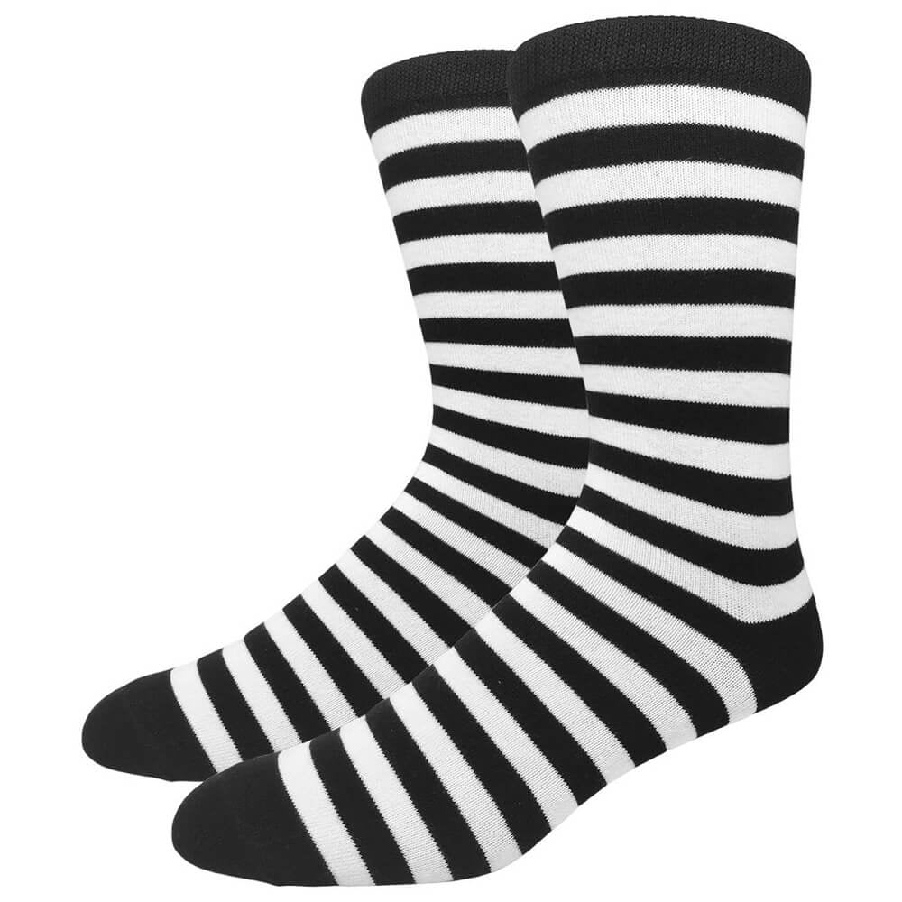 Couver - Men's Cotton Luxury Colorful Striped Casual Crew Dress Socks ...