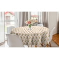 thumbnail image 1 of Geometric Round Tablecloth, Creative Design Modern Rhombus Pattern with Tiny Triangles, Circle Table Cloth Cover for Dining Room Kitchen Decor, 60", Blush Pale Orange, by Ambesonne, 1 of 1