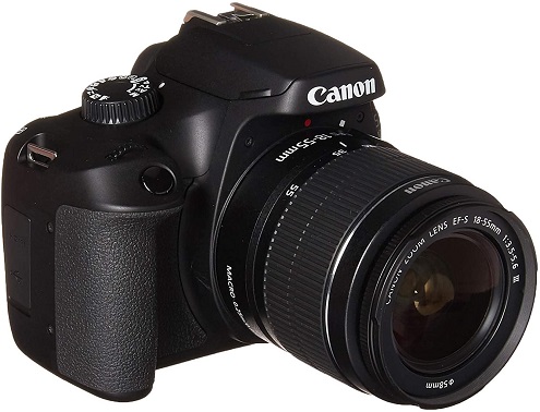 Canon EOS 4000D DSLR Camera EF-S 18-55 mm f/3.5-5.6 III Lens (Intl Model) - image 3 of 6