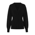 thumbnail image 4 of iOPQO Lightweight Cardigan Womens Cardigan Sweaters Womens Cardigan Soft Cardigans for Women V Neck Sweaters for Women Light Sweaters for Women Knit Tops for Women Black XL, 4 of 4