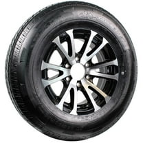 eCustomrim Radial Trailer Tire ST235/80R16 Load E 16" 6 Lug Avalanche Black Aluminum Rim