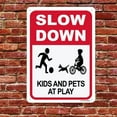thumbnail image 2 of Aluminum Slow Kids Pets at Play Sign, 8x12 Inch, Slow Down Sign for Street, Lawn Neighborhoods, 2 of 3