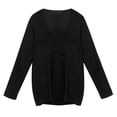 thumbnail image 5 of LowProfile Pullover Sweaters for Women Plus Size Long Sleeve Casual Tops Fashion V Neck Loose Solid Winter Fall Knit Sweater, 5 of 7