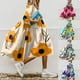 thumbnail image 2 of Women Floral Print A-Line Dress Summer Fashion O Neck Loose Office Party Dresses Casual Half Sleeved Boho Beach Dress VestidosL Gao Jinjia LED, 2 of 2