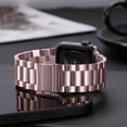 thumbnail image 2 of Correa de reloj de cadena de metal de acero inoxidable compatible con Apple Watch Strap Ultra 2 Series 9 | 8 | 7 | 6 | 5 | 4 | 3 | 2 | 1 | SE (rosa, 49 mm, 45 mm, 44 mm, 42 mm) [Reloj no incluido], 2 of 5
