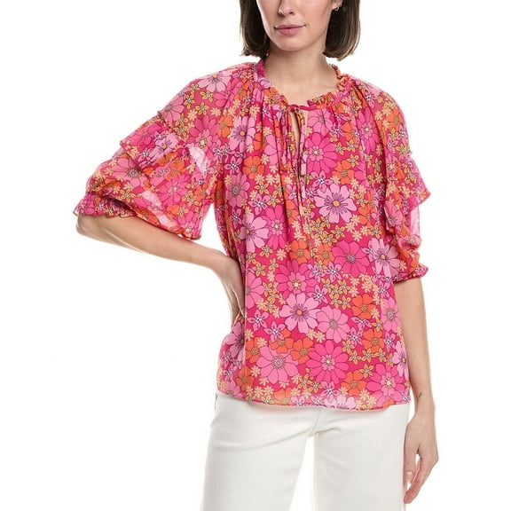 Ramy Brook womens  Janae Blouse, xs, Pink