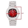 thumbnail image 2 of Bling'ed Out King and Queen Hip Hop Watch Set Perfect for Power Couples to Flaunt On and Off The Dance Floor - ST10325/ST10364 His&Hers (SLV Blood Red), 2 of 8