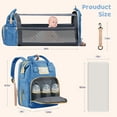thumbnail image 2 of GPED Diaper Bag Backpack, Multifunctional Baby Changing Bag with Foldable Crib & Insulated Milk Bottle Pocket, Large Capacity Travel Backpack with USB Charging Port & Stroller Strap for Mom Dad(Blue), 2 of 7