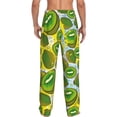 thumbnail image 3 of Daiia Watercolor Kiwi Fruits Summer Men's Sleep Pant with Pockets and Drawstring,Pajama Pants-Medium, 3 of 9