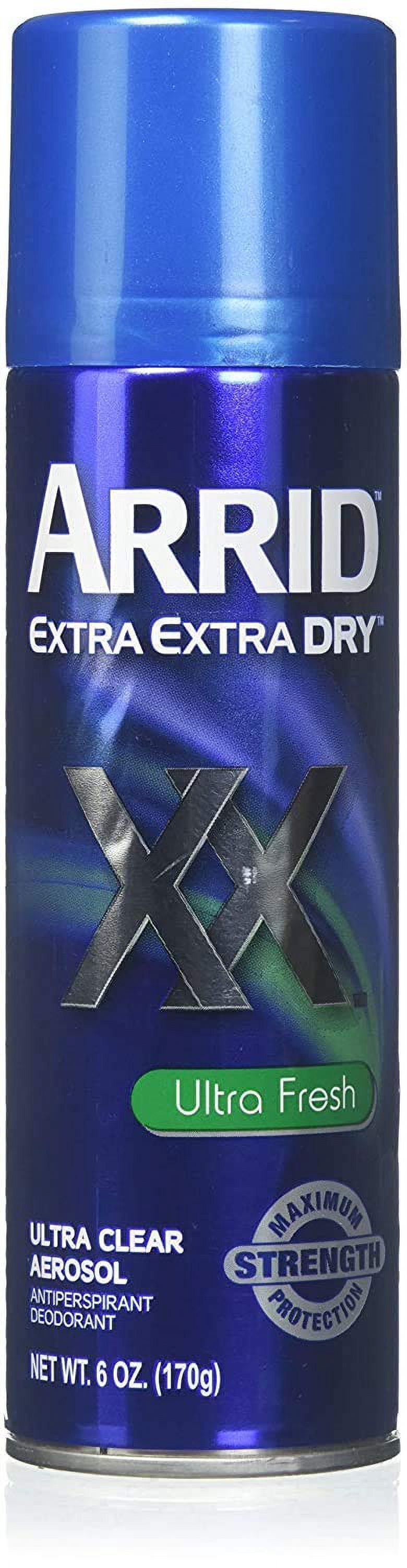 ARRID XX Ultra Clear Anti-Perspirant Deodorant Spray, Ultra Fresh 6 oz (Pack of 4)