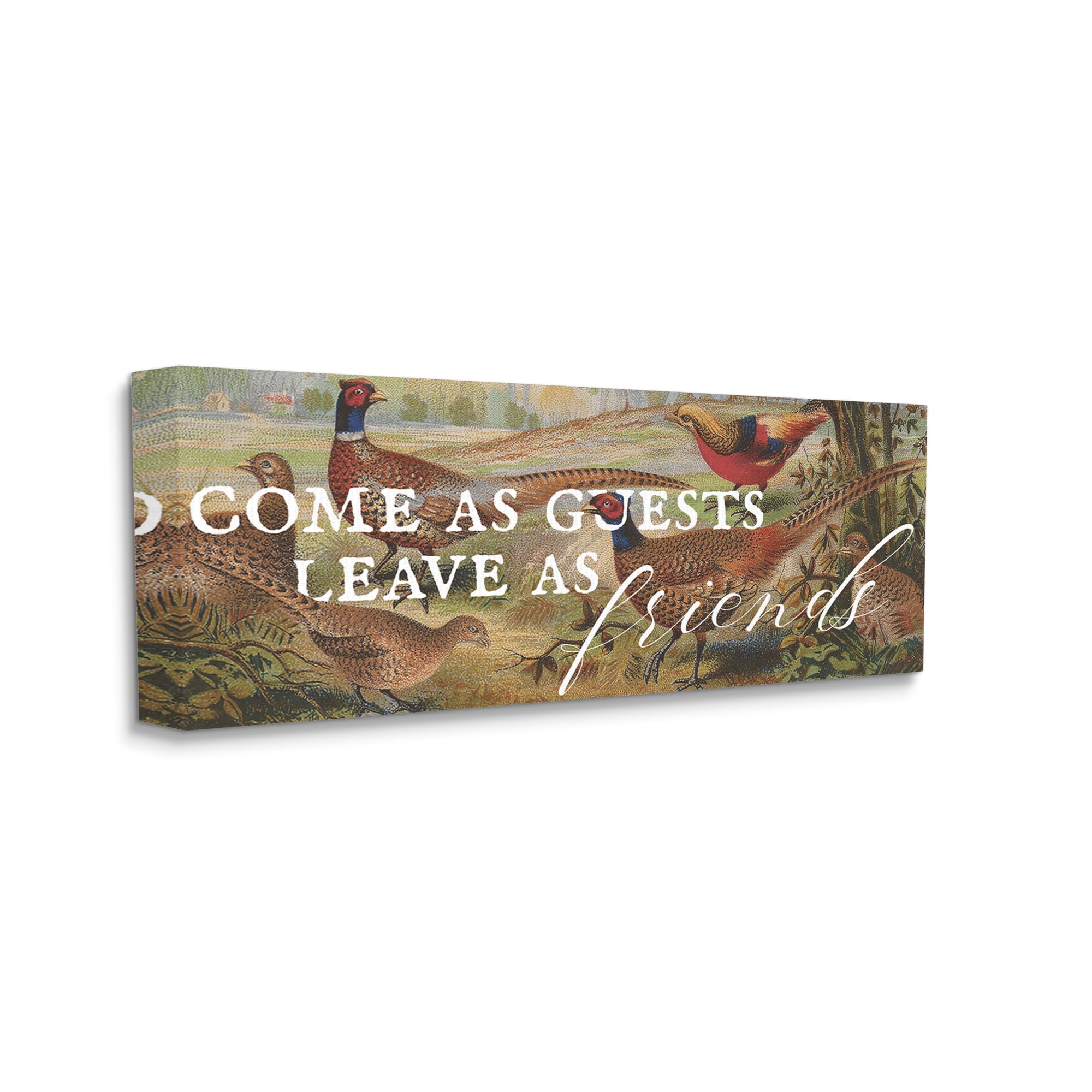 Stupell Industries Guests & Friends Landscape Animals & Insects Painting Gallery Wrapped Canvas Print Wall Art, 24 x 10