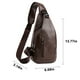 thumbnail image 3 of pstuiky Bolso bandolera de cuero para hombre y mujer mochila bandolera de hombro mochila cruzada con puerto USB y auriculares para senderismo camping y excursiones al aire libre., 3 of 7