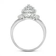 thumbnail image 3 of 10K White Gold Womens Round Diamond Cluster Ring 1/6 Cttw, Womens Size: 5-10, 3 of 4