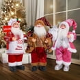 thumbnail image 4 of New Christmas Santa Claus Figure Christmas Standing Santa Claus Plush Doll 12inch Winter Festive Desktop Decoration Collectible (Chef), 4 of 15