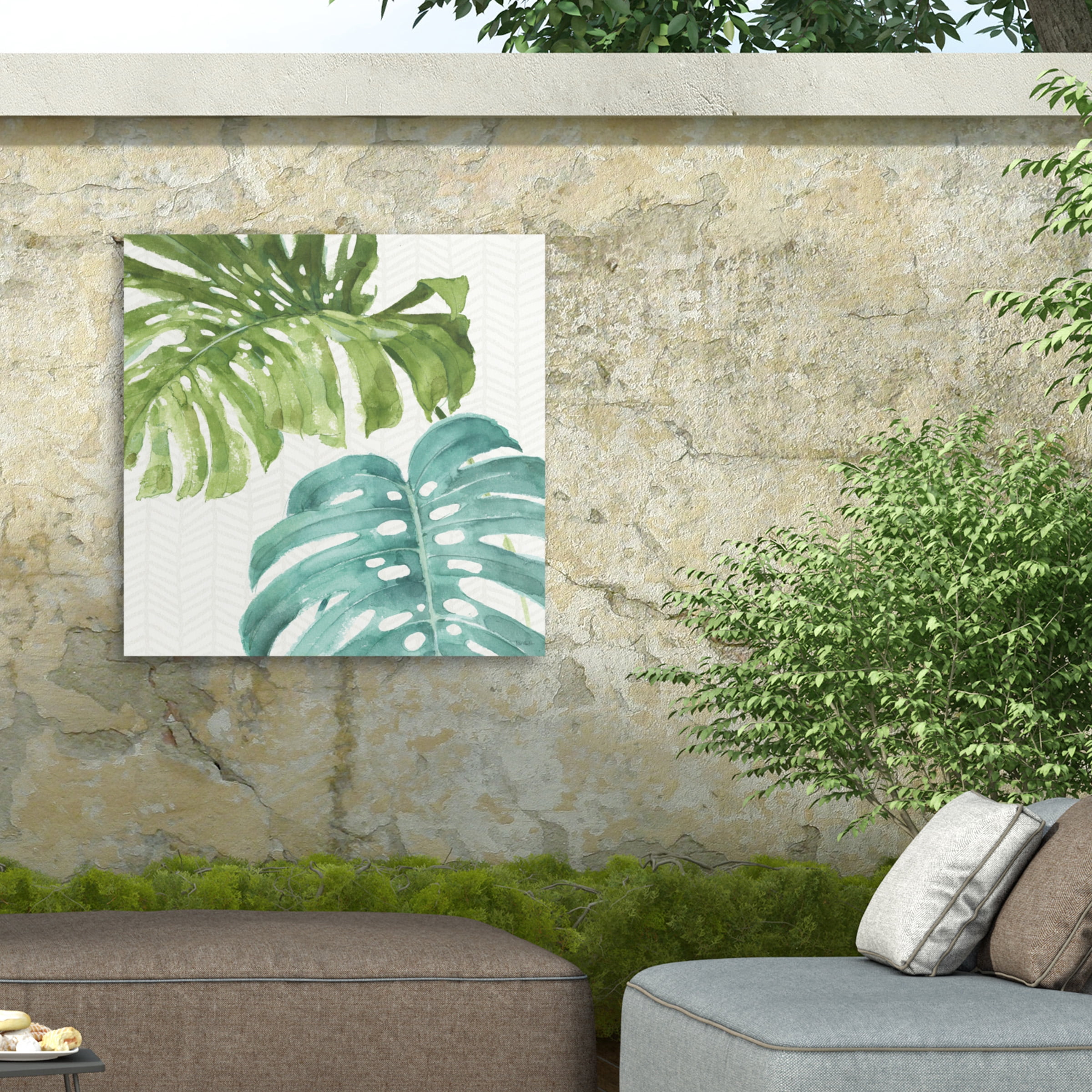 Lisa Audit 'Mixed Greens LXXVI' Outdoor Canvas 24x32