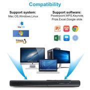 Double head Wireless Presenter Remote, Presentation Clicker with Hyperlink & Volume Remote Control PowerPoint Office Presentation Clicker for Keynote/PPT/Mac/PC/Laptop -1Pack