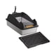 thumbnail image 4 of Caja de arena abierta Bandeja de arena para mascotas con parte superior abierta Entrada baja Gran capacidad Portátil para gatos Negro con tapete, 4 of 9