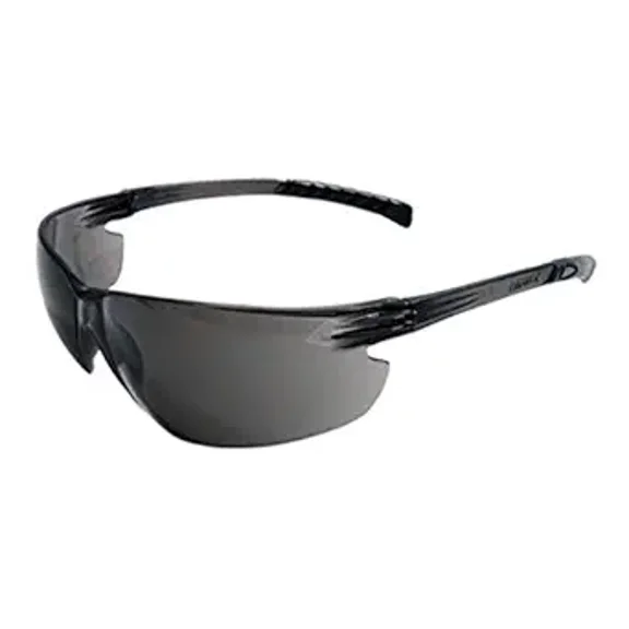 Radnor Classic Plus Series Safety Glasses With Gray Frame And Gray Polycarbonate Hard Coat Lens