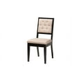 thumbnail image 3 of Baxton Studio Kala Modern Beige Fabric and Dark Brown Finished Wood 5-Piece Dining Set, 3 of 7