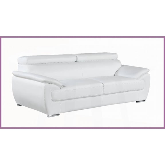 Modern Genuine Leather Living Room Sofa – Solid Hardwood Frame & Stainless Steel Legs