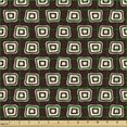 thumbnail image 2 of Ambesonne Geometric Fabric by the Yard Upholstery, Abstract Square Motifs, 2 Yards, Seal Brown Champagne, 2 of 5