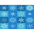 thumbnail image 1 of Ahgly Company Machine Washable Indoor Rectangle Transitional Neon Blue Area Rugs, 5' x 7', 1 of 7